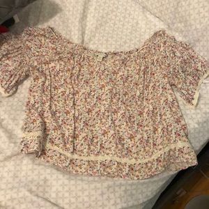 floral off the shoulder top